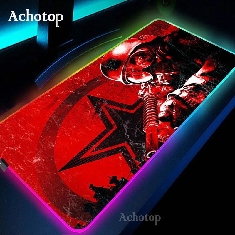 

Metro 2033 LED Light Gaming Mouse Pad RGB Large Keyboard Cover Non-Slip Rubber Base Computer Carpet Desk Mat PC Gamer MousePad