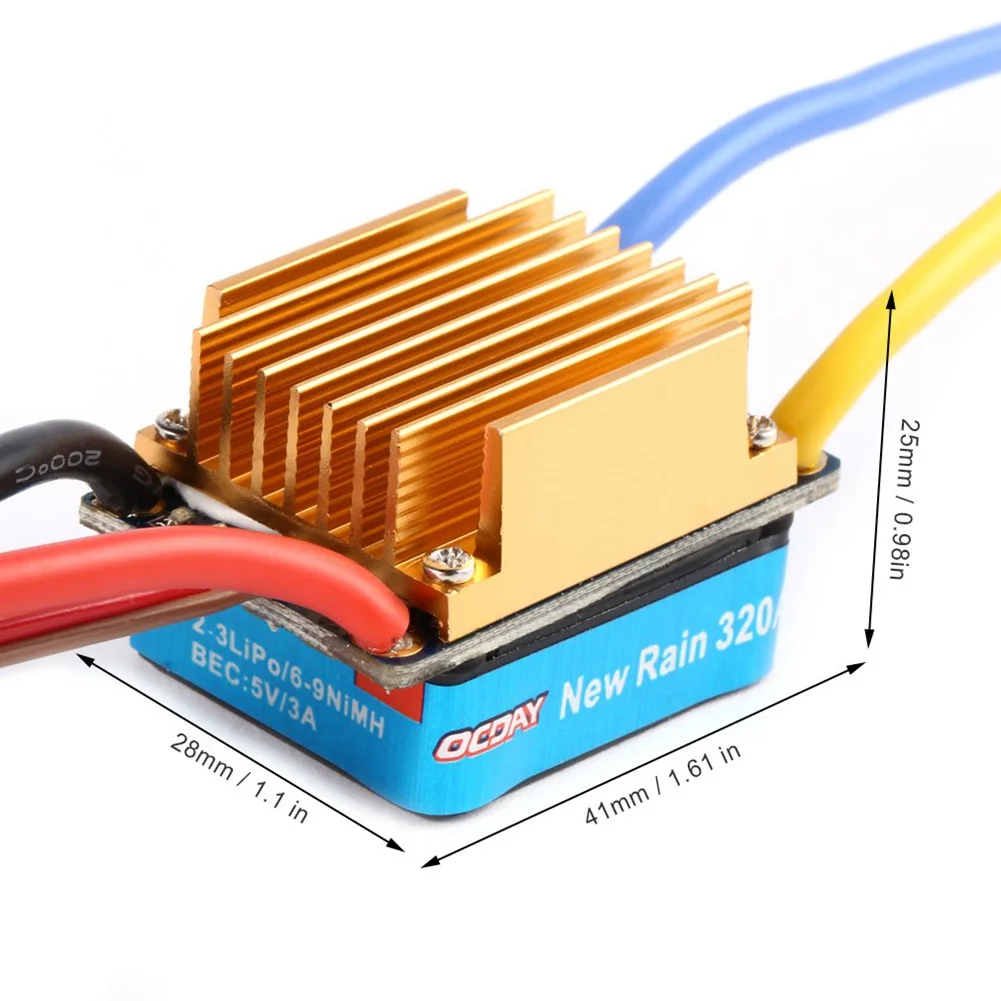 Hot Sale Waterproof OCDAY 3S 60A Brushed Motor ESC Electronic Speed Controller Without Fan Fits For Tamiya 1/10 RC Car | Игрушки и хобби