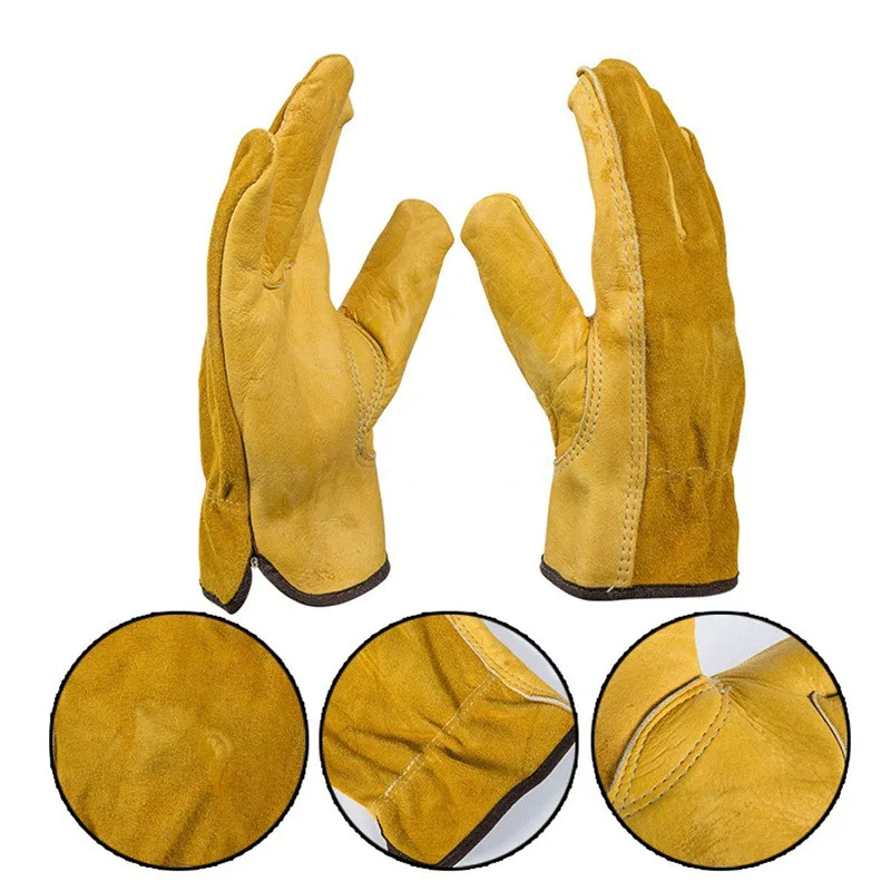 Кожаные рабочие перчатки для вождения унисекс водителя/грузовика/автомобиля