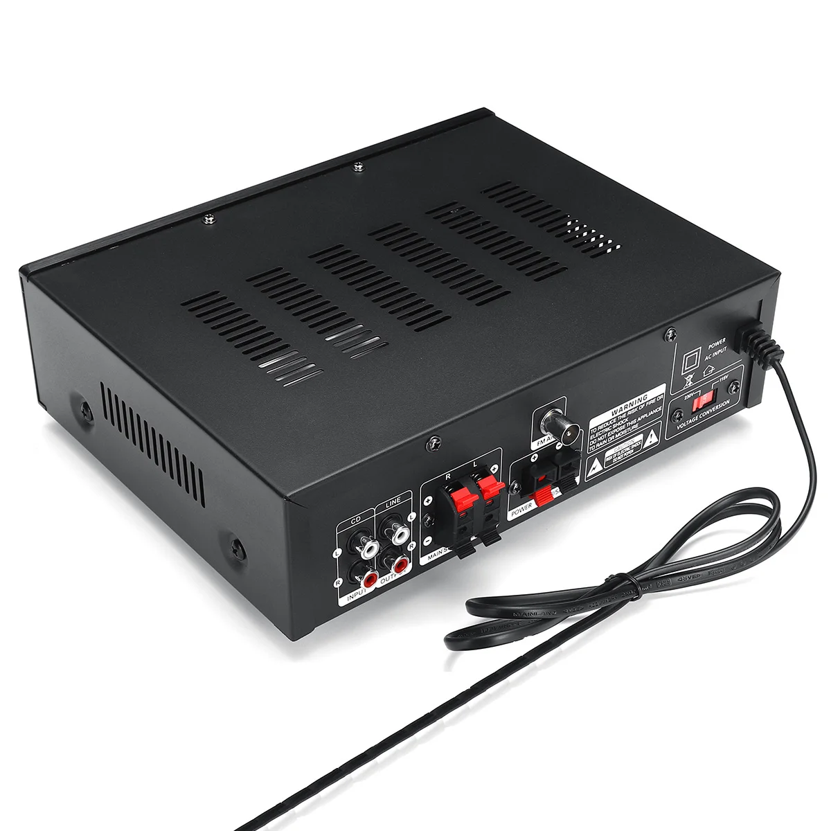 2000 Вт bluetooth аудио усилитель мощности 110 В/220 В DC 12 В AUX вход 2,0 hifi динамик 4 микрофона FM USB SD 2 x микрофонный вход