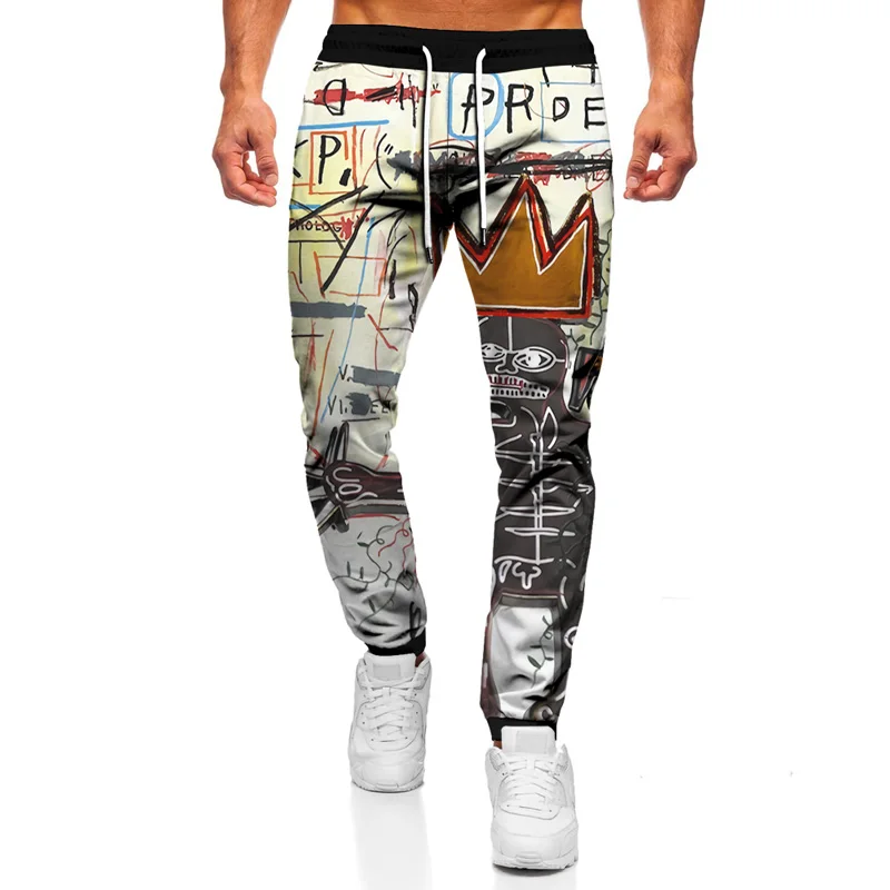 

Spring Autumn New Oil Painting 3D Printing Men's Pants Oversized Sports Pants Hip Hop Streetwear Casual Pants Gym Fitness Pants