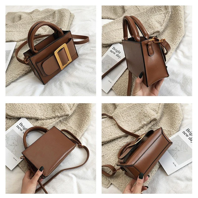 

CASMOR Womens Handbags and Purses High-quality PU Shoulder Bags Vintage Solid Tote Bag Simple Crossbody Bag