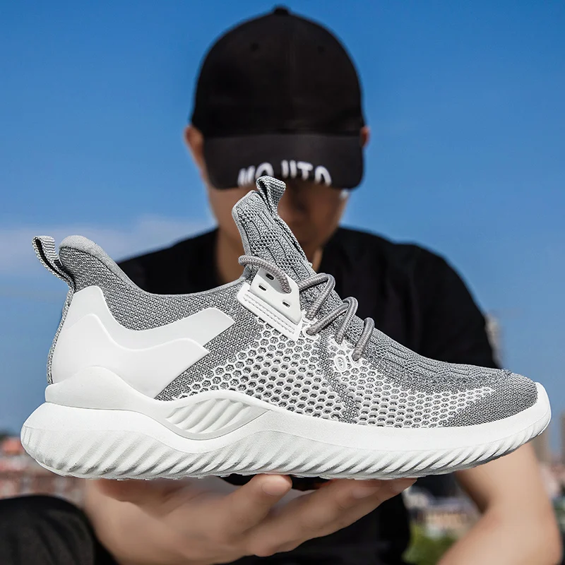 

Summer Breathable Male Footwear Fashion Outdoor Men Lightweight Sneakers Mesh Shoes for Men Lace Up Walking Tenis Casual Shoes