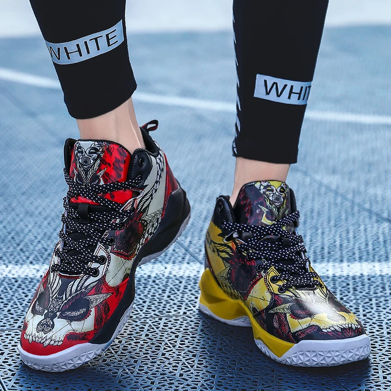 Зимние кроссовки для мужчин и женщин Баскетбольная обувь пары с высоким берцем