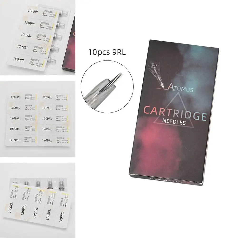 HobbyLane 10pcs Revolution Tattoo Needle Disposable Semi-Permanent Makeup Eyebrow Pen Machine Supply 9RL 16*8.5*1.8cm | Красота и
