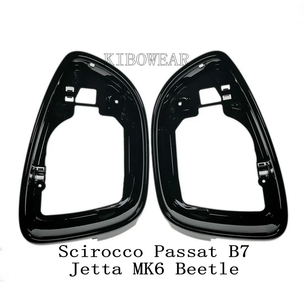 Глянцевая черная рамка корпуса зеркала для VW Golf 7 MK7 5 GTI Passat CC B7 B8 Arteon Jetta MK6 Scirocco GTD R