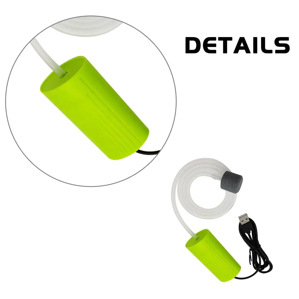 

Aquarium Fish Tank USB Oxygen Air Pump Mute Energy Saving Supplies Portable Mini Aquatic Terrarium Fish Tank Accessories