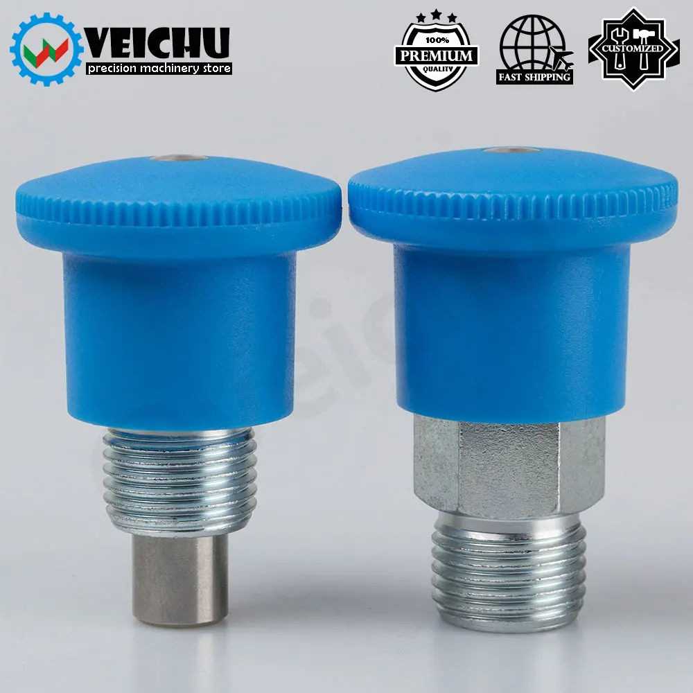 

Самоблокирующийся Гальванизированный крепеж из углеродистой стали, синяя пластиковая ручка, индексный Плунжер, мини пружинный Плунжер для...