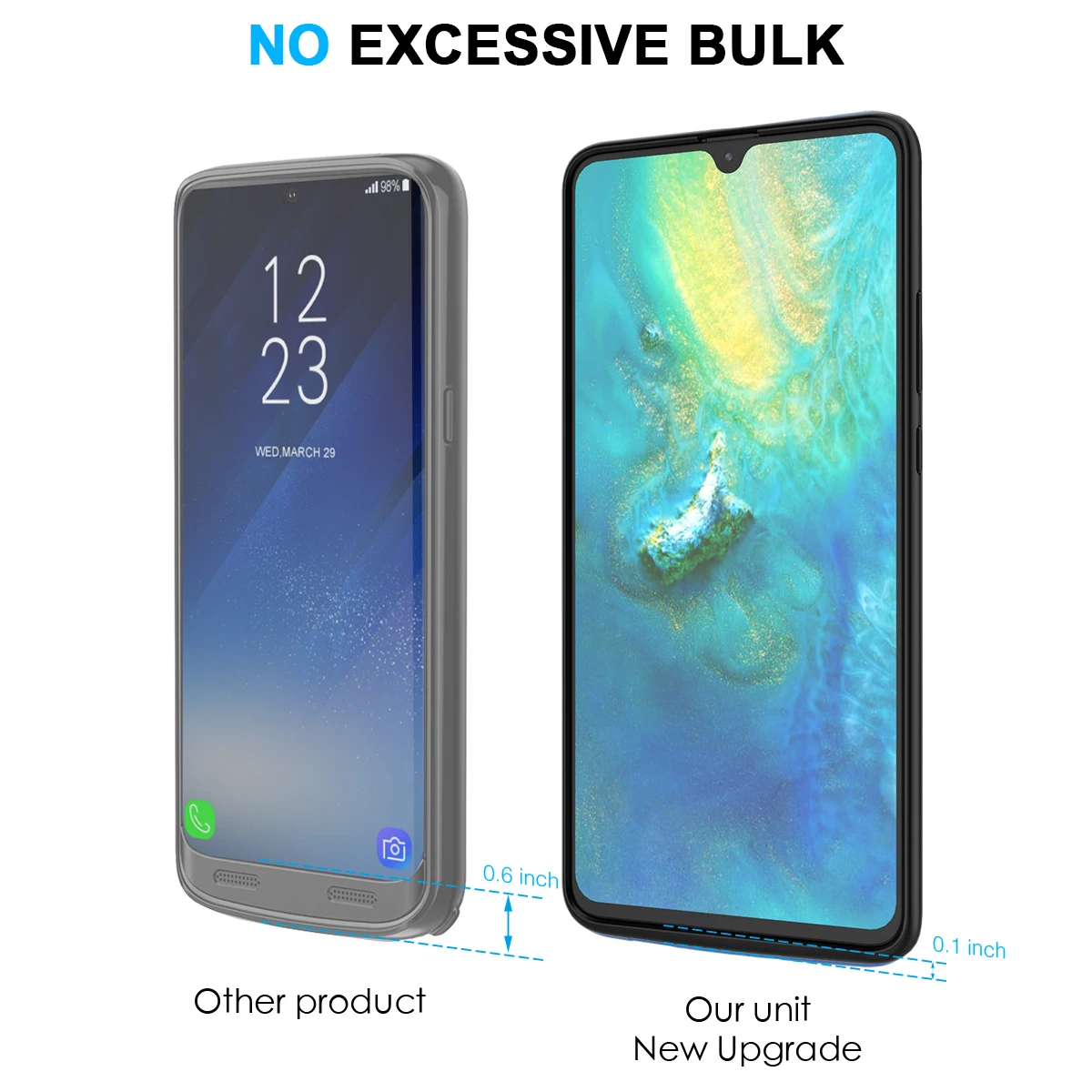 Чехол для зарядного устройства huawei mate 20 X (5G) 6000 мАч Расширенный чехол резервного