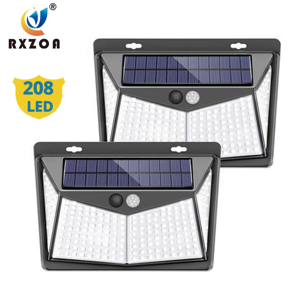 

Уличный светильник на солнечной батарее, настенный инфракрасный светильник с датчиком присутствия, водонепроницаемость IP65, подходит для с...