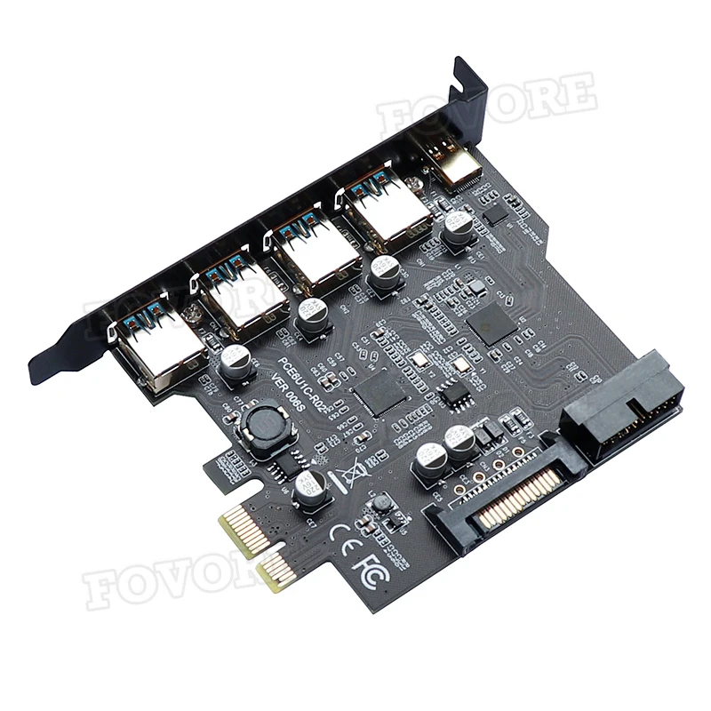 Плата расширения PCI Express USB 3 0 адаптер E контроллер концентратора с 15 контактным