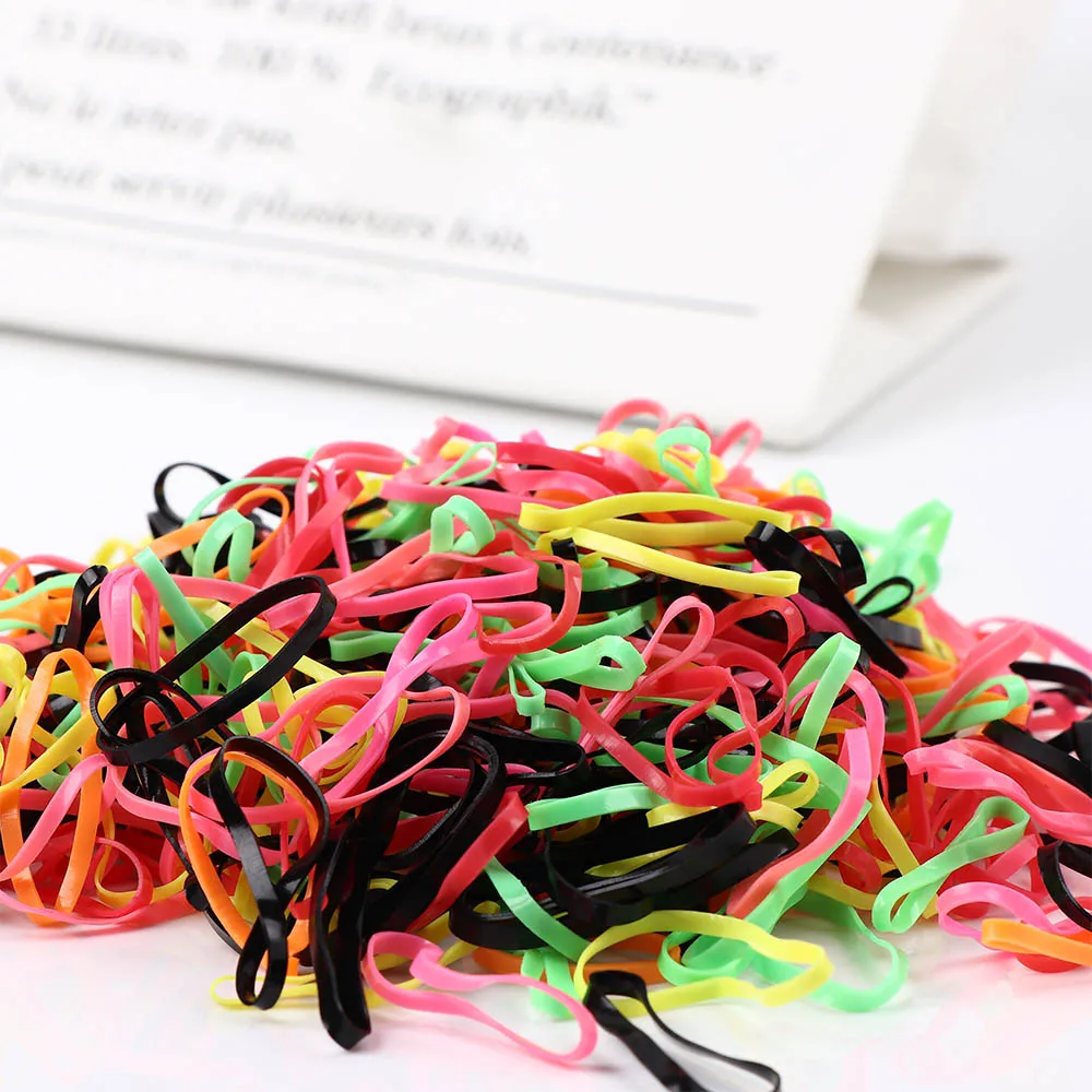 300 шт. держатель для конского хвоста резинка волос резиновая повязка аксессуары