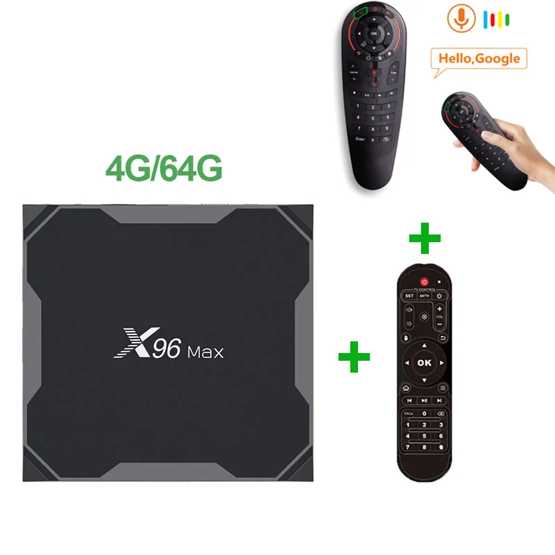 Android 8,1 ТВ приставка X96 MAX Amlogic S905X2 4 ГБ 32 ГБ 64 Гб ТВ приставка 2,4G и 5 ГГц Wifi 1000 м H.265 4 к медиаплеер смарт-бокс PK T95Q - Цвет: 4G64G Add G30