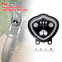 black motorcycle led headlight for kawasaki vulcan s 650 en650 2015 2019