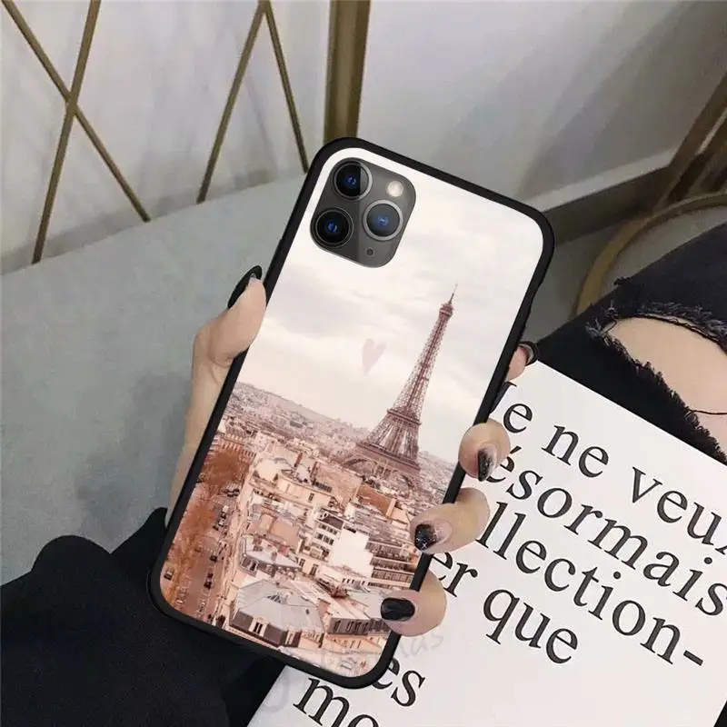 

Eiffel Tower city street pattern Phone Case For iphone 8 11 12 Redmi note 8 9 s huawei p 30 pro lite plus cover shell funda