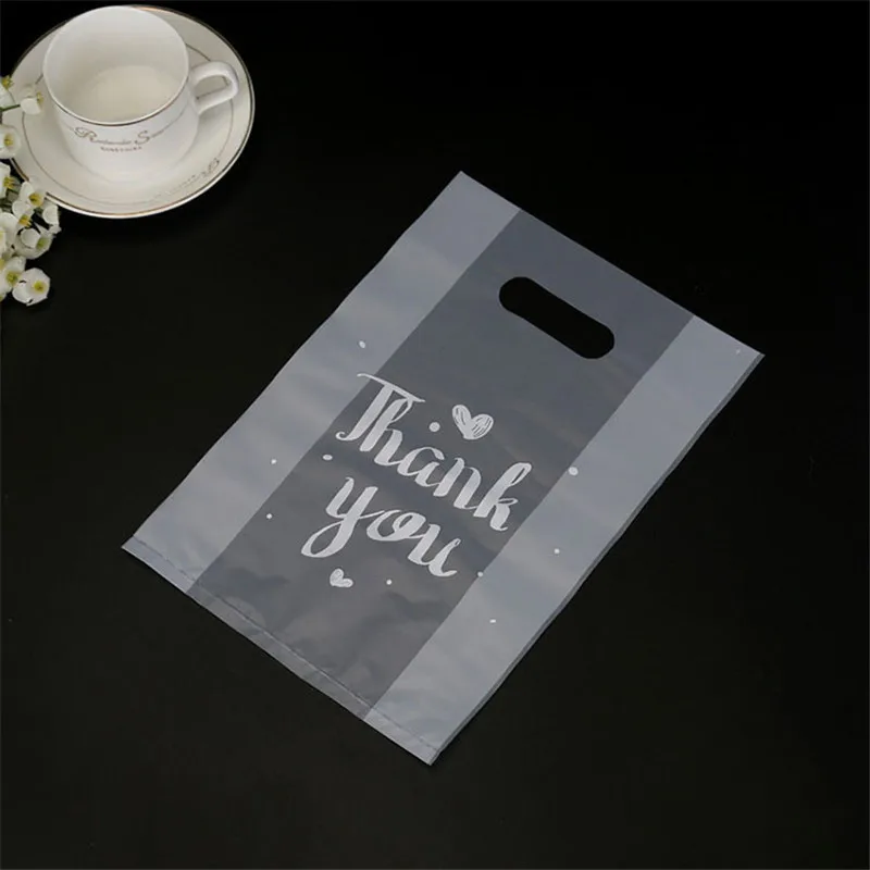 25/50pcs Packaging Thank You Candy Gift Bag Environmentally Friendly Chocolate Dragee Sweet Plastic Cupcake Wedding Wrapping | Дом и сад
