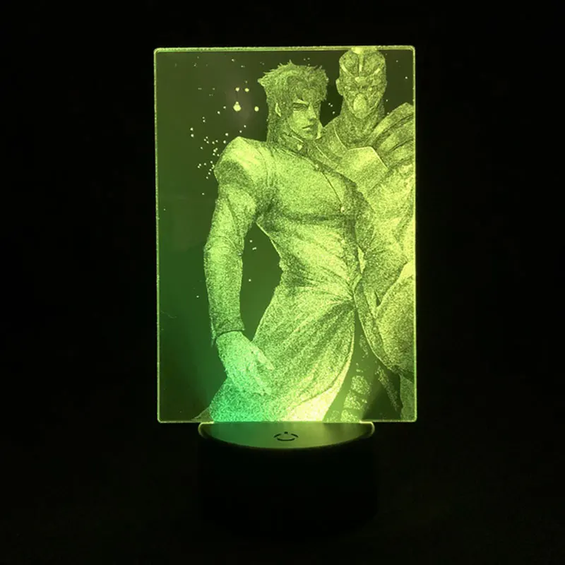 

Two Tone Led Light Two Tone 3D Lamp Remote Control JoJo Bizarre Adventure Kakyoin Noriaki Japanese Anime Manga Color Changing