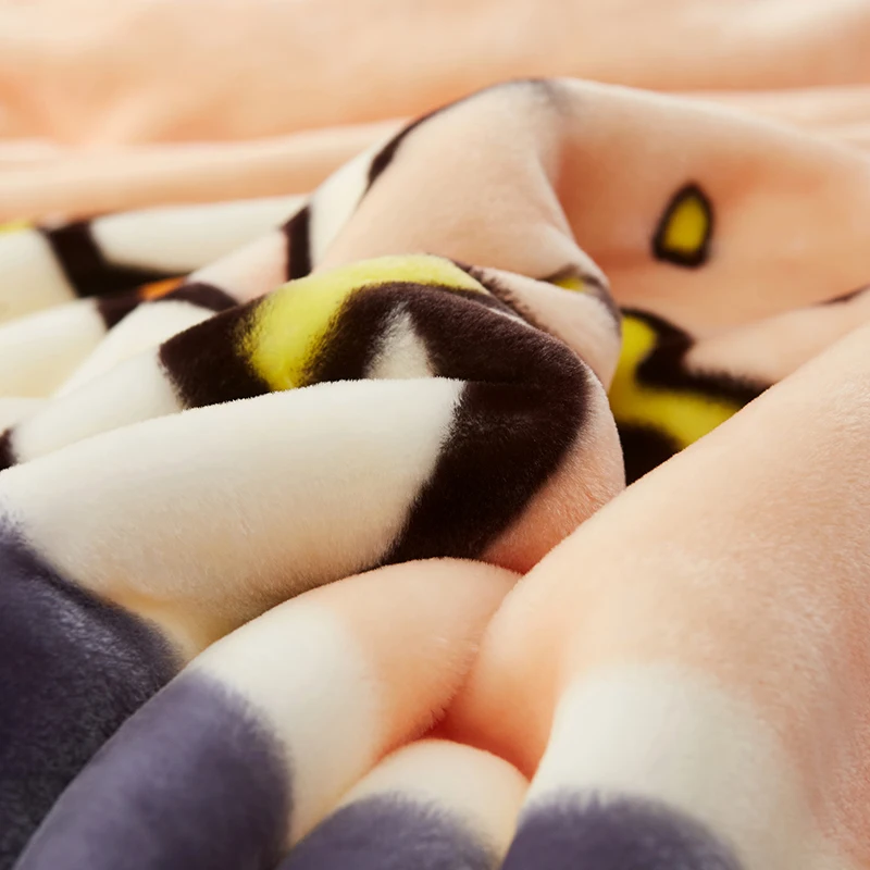 Offerte 2.5-4.5KG Raschel Blanket Throw Quilt Thicken Winter Fleece Blanket Sheets Anime Blankets For Beds Custom Blanket Cubre Camas