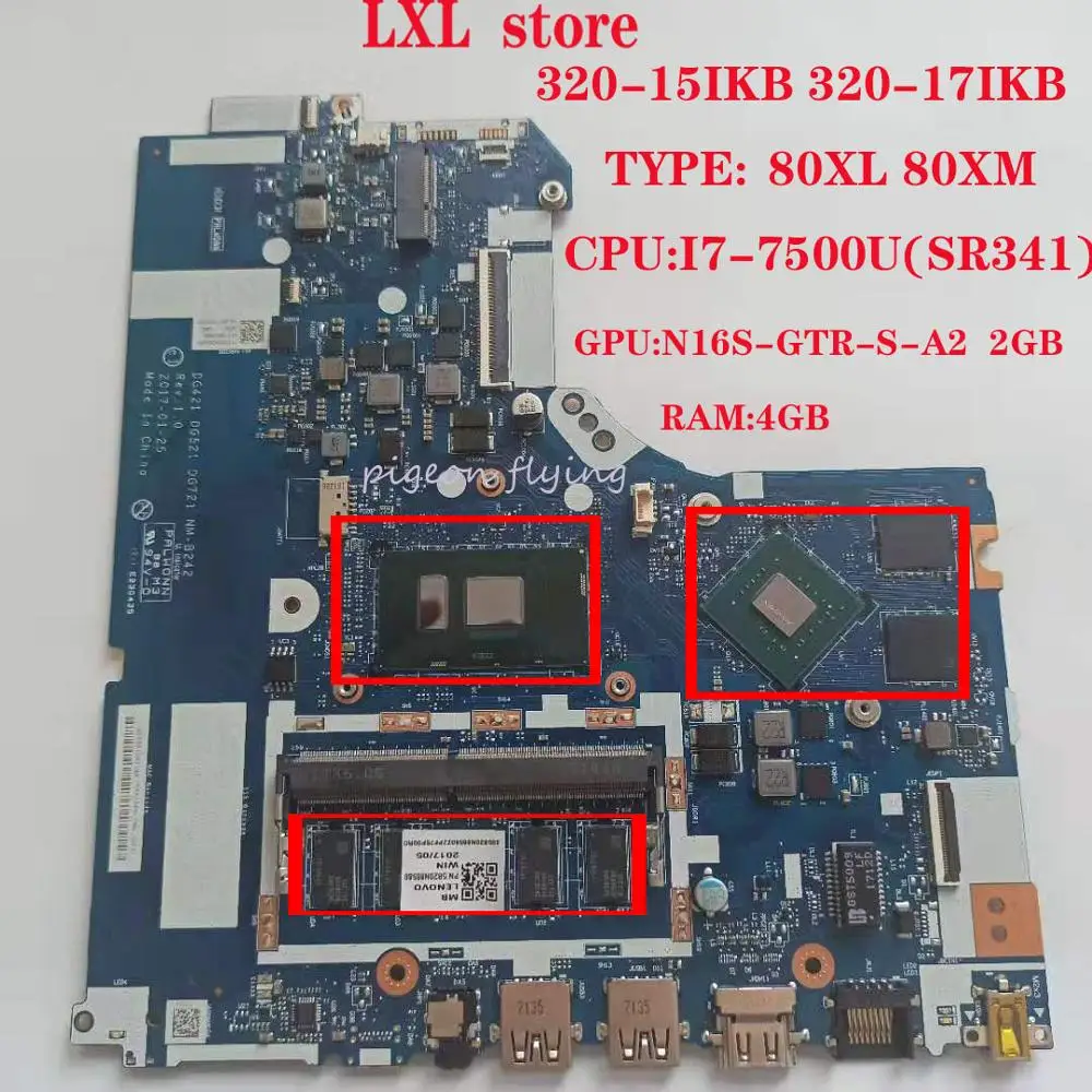 Материнская плата 320 15IKB 17IKB материнская для ноутбука Lenovo DG421 DG521 DG721 ЦП: NM B242 GPU:N16S 2