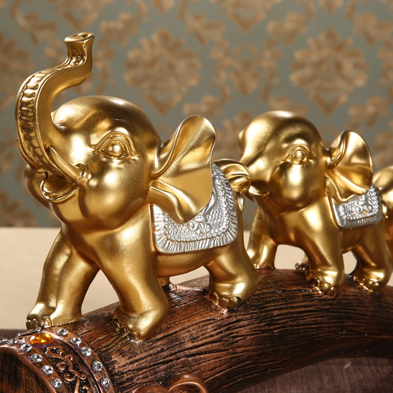 Статуя слона в стиле ретро статуя из смолы ручной работы с изображением животных