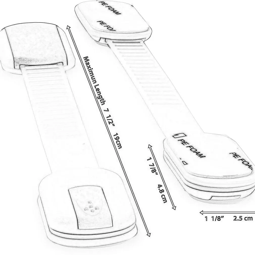 

10pcs/Lot Drawer Door Cabinet Cupboard Toilet Safety Locks Baby Kids Safety Care Plastic Locks Straps Infant Baby Protection
