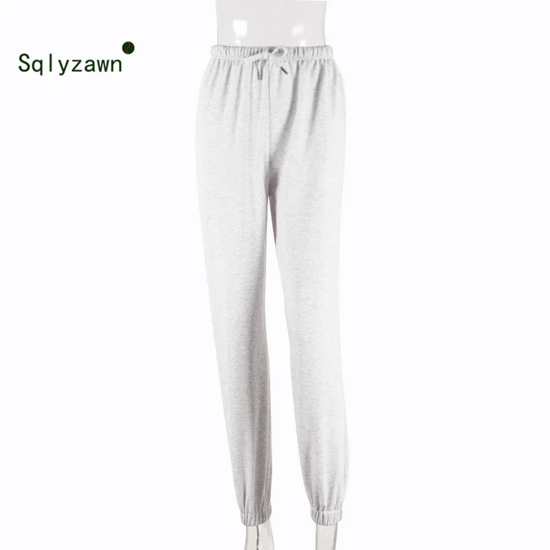 Женские теплые длинные брюки с высокой талией повседневные свободного покроя