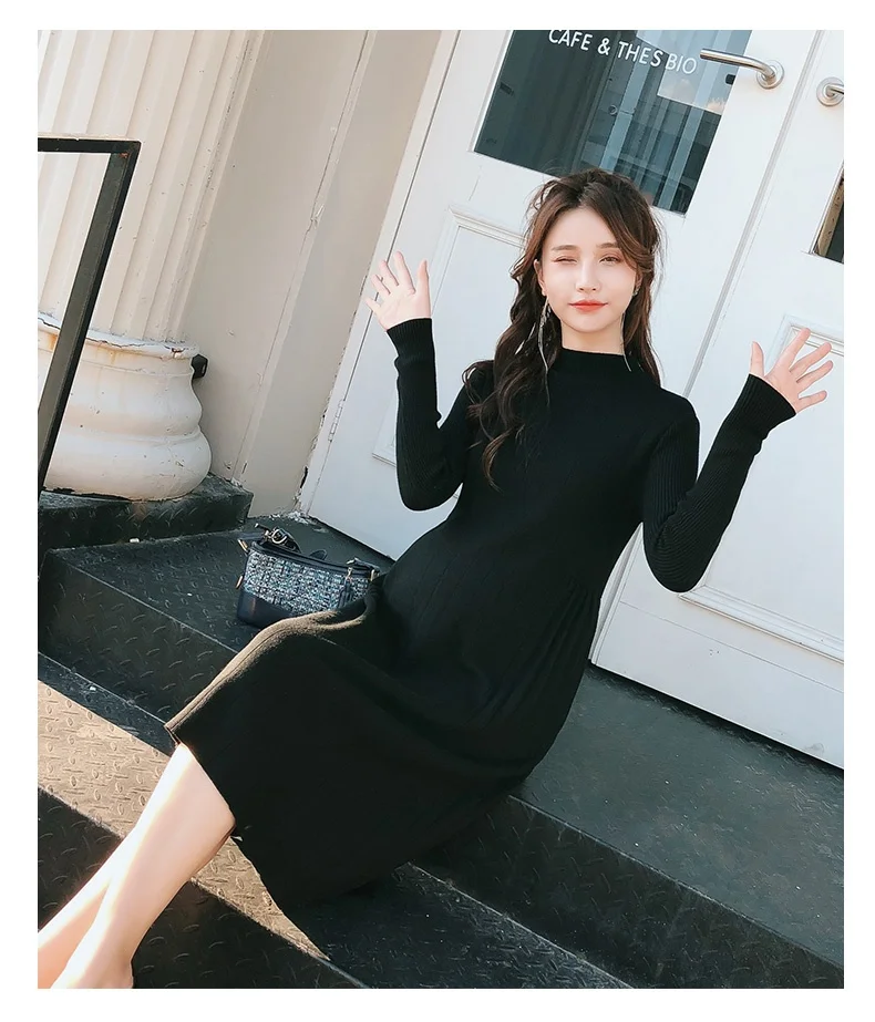 Afei Тони Для женщин Платья свитеры беременности и родам одноцветные женские туфли