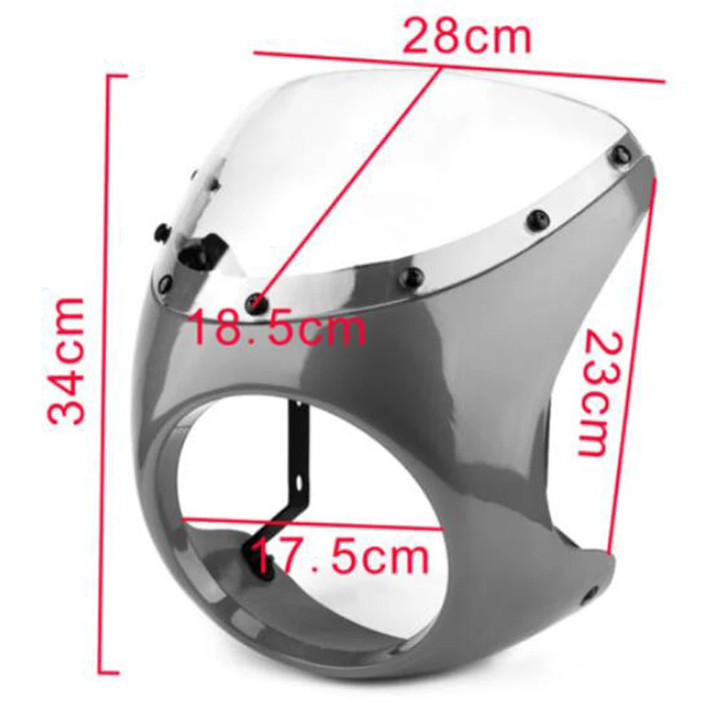 

Windshield Wind Screen Front Headlight Fairing for Motorcycle Cafe Racer