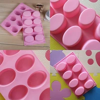 homemade silicone oval shape tray chocolate mould making soap mold 1diy 8 cavity