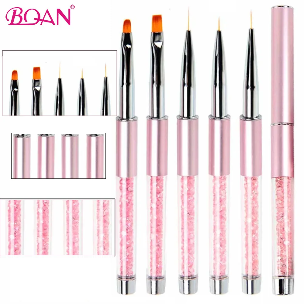 

BQAN Nail Brush UV Gel Brush Liner Painting Pen Rhinestone Handle Drawing Brush for Nails Gradient Manicure Nail Art Tools