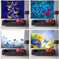 animal tapestry wall hanging blanket butterflies in the flowers tapestry background cloth for bedroom dorm tapestries
