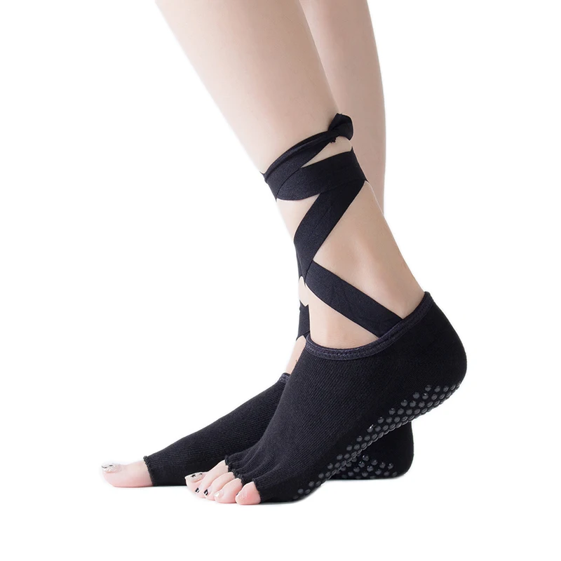 Women's Socks Strap cotton yoga socks for women breathable non-slip ballet pilates yoga socks winter sportswear accessories images - 6