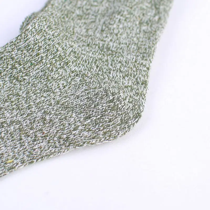 

5 Pairs Ethnic Women Faux Wool Chunky Knit Crew Socks Solid Color Winter Hosiery