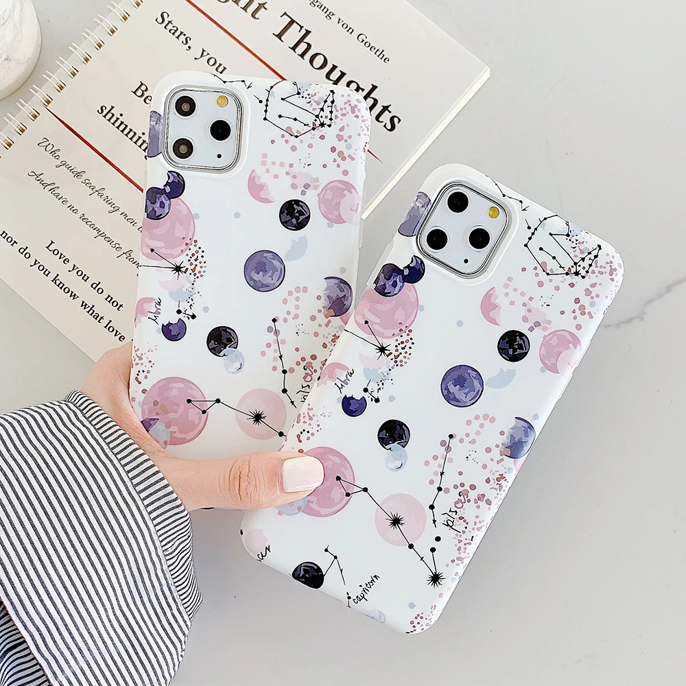 Чехол LOVECOM в стиле ретро с планетами и звездами для iPhone 11 12 Pro Max Mini XR XS 7 8 Plus X