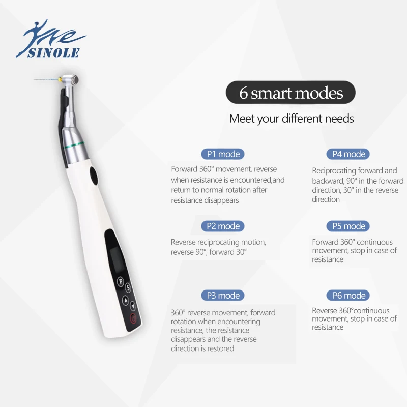 Эндододонтический эндододонтический мотор светодиодный беспроводной поршневой