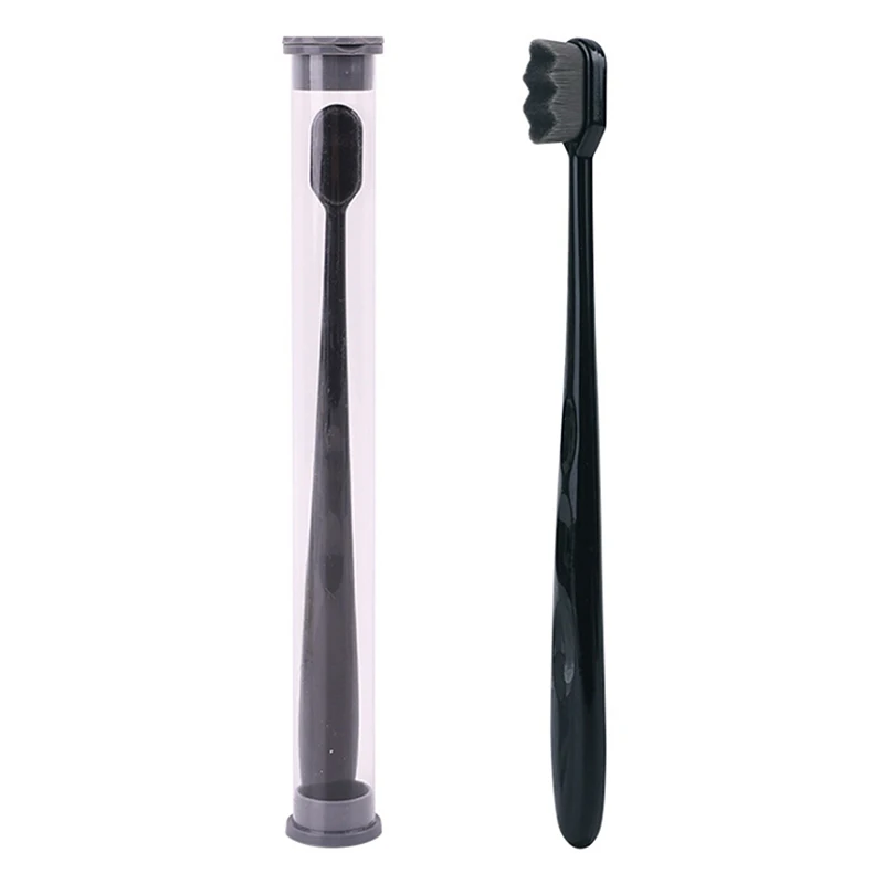 

1PC Ultra-fine Toothbrush Super Soft Dense Bristle Toothbrush With Holder Deep Cleaning Bristle Brush For Oral Teeth Care Tools