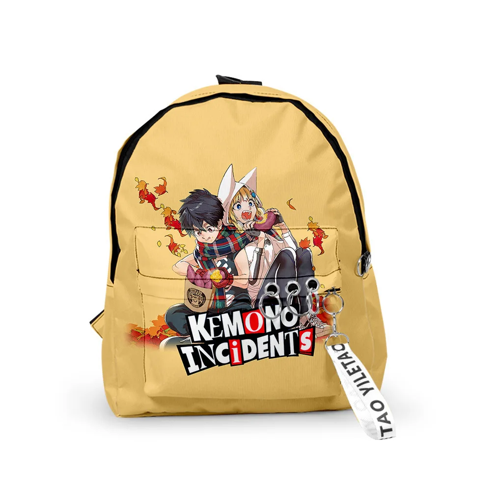 

Luxury Kemono Jihen School Bags Travel Bags Boys Girls Cute Small Bags 3D Print Oxford Waterproof Key Chain Notebook Backpacks