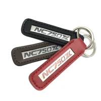 for honda nc750x nc 750x nc750 x leather keychain fashion metal keychain leather motorcycle key chain key ring keyring gift