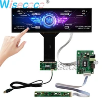 wisecoco 12 6 inch ips long strip bar lcd display 1920515 resistive touch screen with edp controller board for host aida64