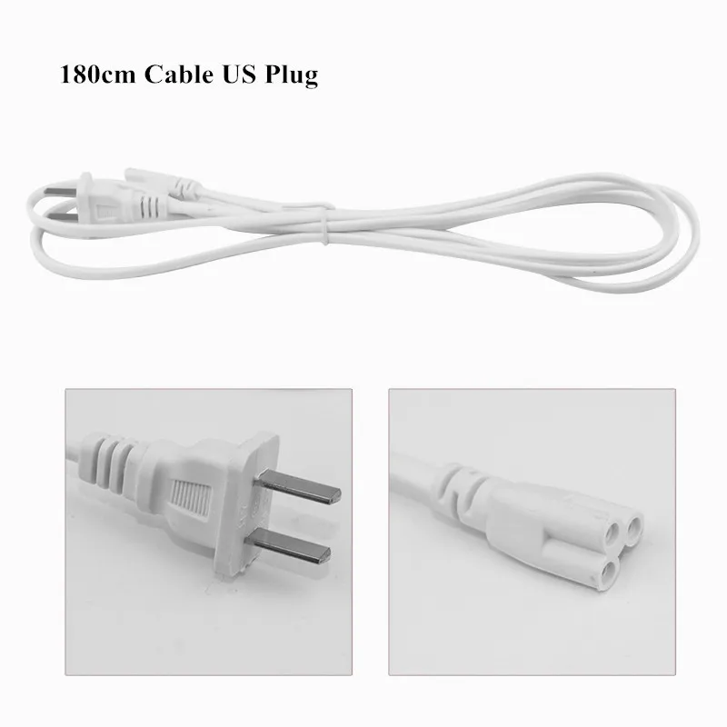 Switch Cable US Plug 2TF T8 Интегрированный Светодиодный молочный/прозрачный чехол 96 Светодиодный s 110 В 20 Вт 2000 люмен яркость Холодный/теплый белый 2835SMD T8 светодиодный светильник - Испускаемый цвет: Switch Cable US Plug