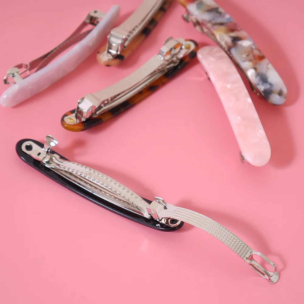 Корейский Ацетатный Леопардовый зажим для волос Женский Ретро винтажный