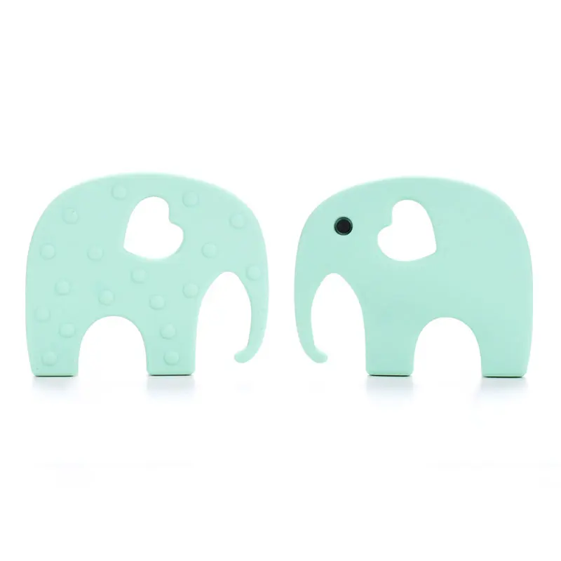 LOFCA-mordedor de silicona de elefante para beb&eacute;, juguetes de dentici&oacute;n suaves, COLLAR COLGANTE, juguete masticable de silicona de grado alimenticio, 1 ud.-3
