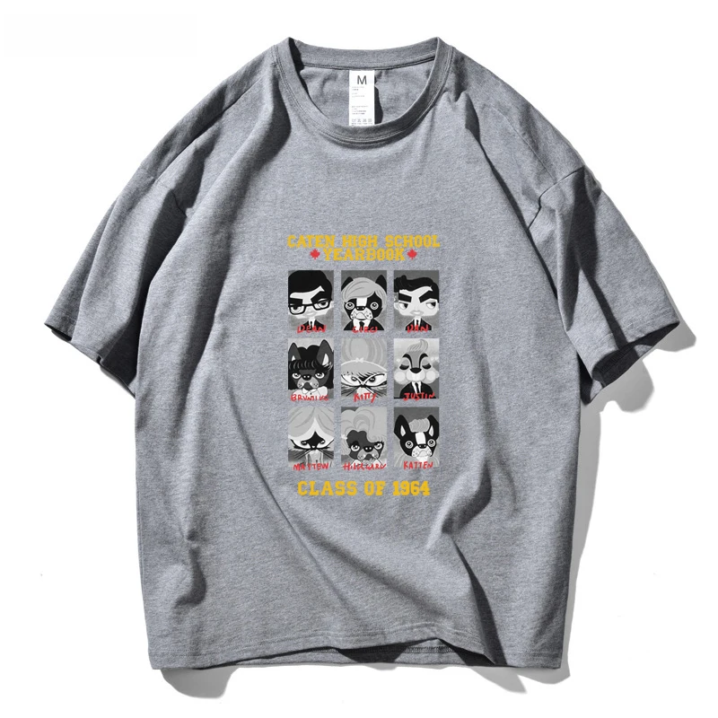 

Cartoon T-shirt Mens T Shirts Clothing Anime T Shirts Men Harajuku Streetwear Anime Clothes Oversized Graphic Tees Best Seller