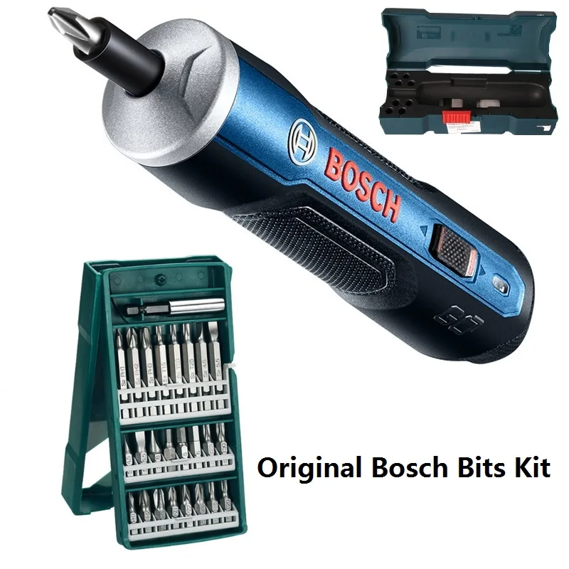 Электрическая мини-отвертка BOSCH GO 3,6 В, литий-ионная аккумуляторная батарея, Аккумуляторная дрель с набором сверл