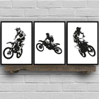 Плакаты с мотокроссом, принты черно-белых цветов, гоночный мотоцикл, Современная холщовая картина для мальчиков, настенные картины, Декор для дома и комнаты