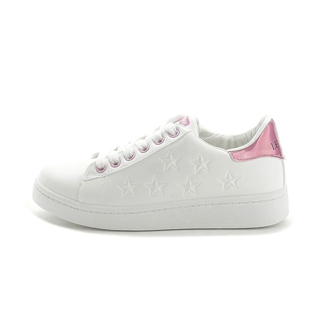 

Spring and Autumn 2021 Women's Sneakers Candy Color Casual White Shoes Women's Shoes Pentagram Flat-Bottom Women's Board Shoes