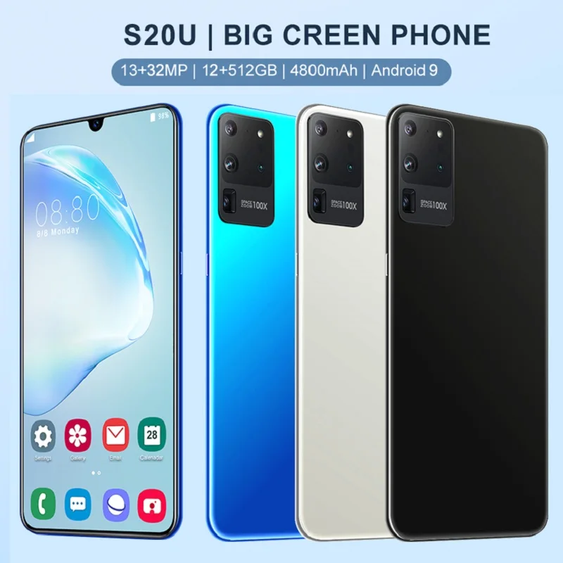 

Global Version 6.7 Inch S20U 12GB RAM 512GB ROM 13+32MP Andriod 10 Smartphones Ten Core MTK6889 Dual SIM 4G 5G Cheap Cell Phone