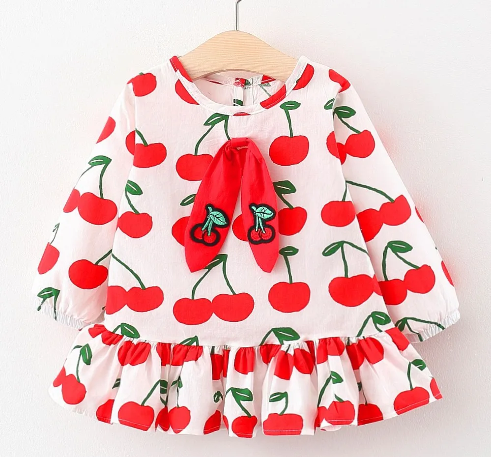 

Girls Casual Dress 2020 New Spring Kids Stawberry Pattern Dresses Children Fruit Clothing Party Costume 1-4Years
