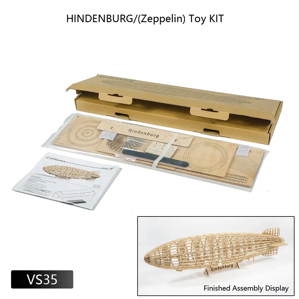 Модель дирижабля AEO LZ-129 Hindenburg Zeppelin, масштаб 1:408, из бальзы, набор для самостоятельной сборки, 3D-модель для статической демонстрации, самолет (art.: 3920dbdc0c40a) - 3920dbdc0c40a