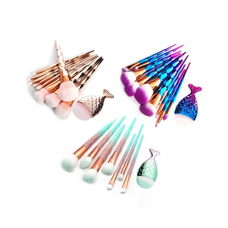 11 шт./компл. кисти для макияжа теней высококачественные с единорогом набор кистей